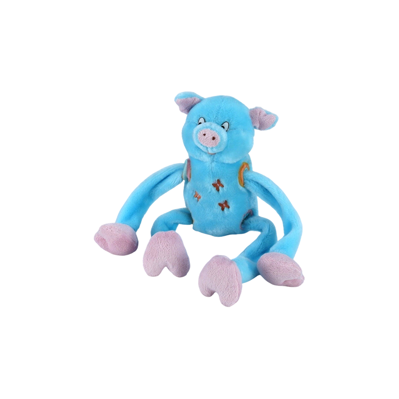 STA0876-1 Juguetes de peluche estilo cinco de Shaking Farm – vaca, rana, pato, perro, cerdo