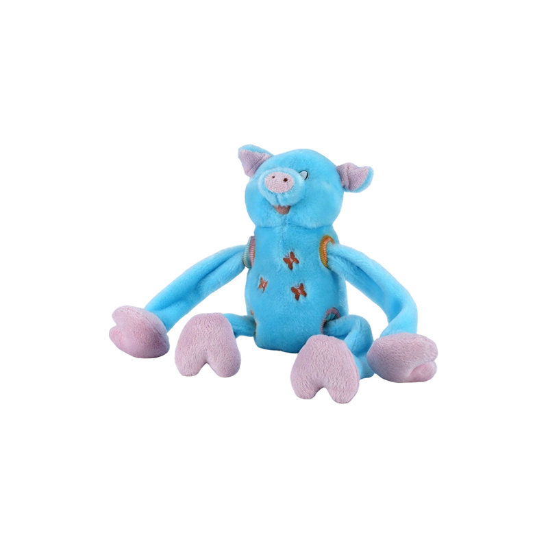 STA0876-1 Juguetes de peluche estilo cinco de Shaking Farm – vaca, rana, pato, perro, cerdo