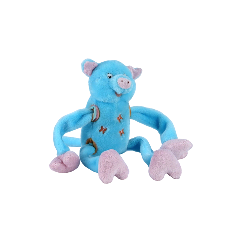 STA0876-1 Juguetes de peluche estilo cinco de Shaking Farm – vaca, rana, pato, perro, cerdo