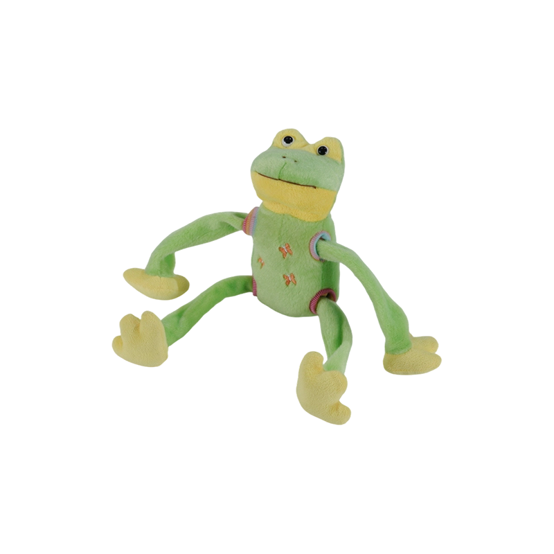 STA0876-1 Juguetes de peluche estilo cinco de Shaking Farm – vaca, rana, pato, perro, cerdo
