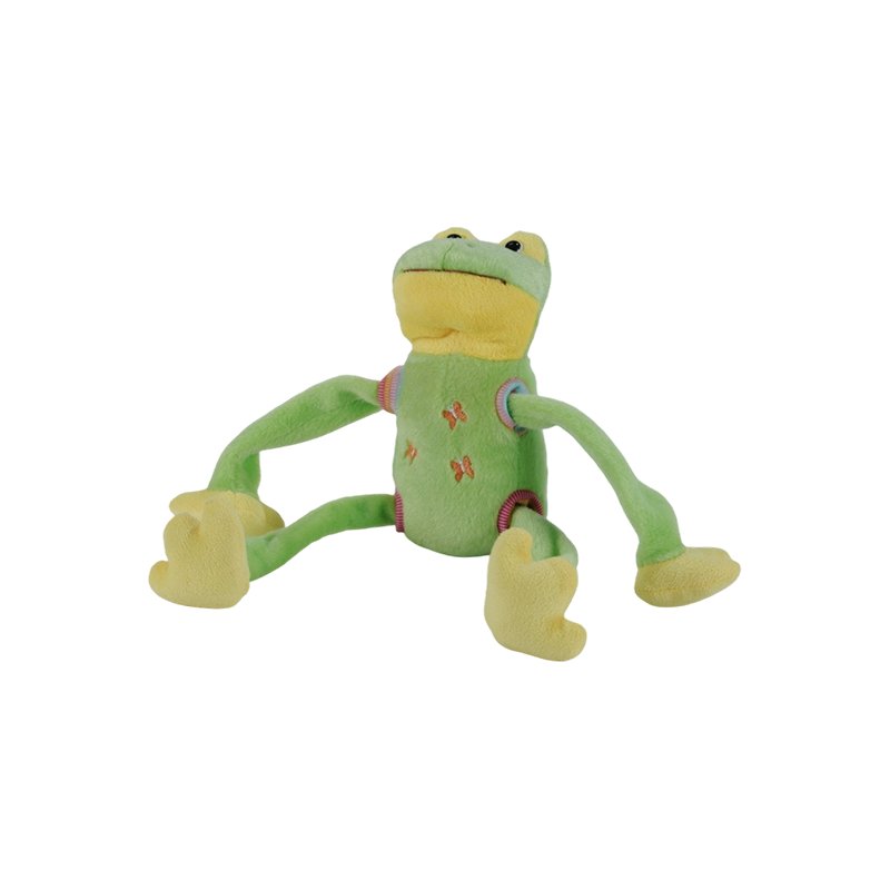 STA0876-1 Juguetes de peluche estilo cinco de Shaking Farm – vaca, rana, pato, perro, cerdo