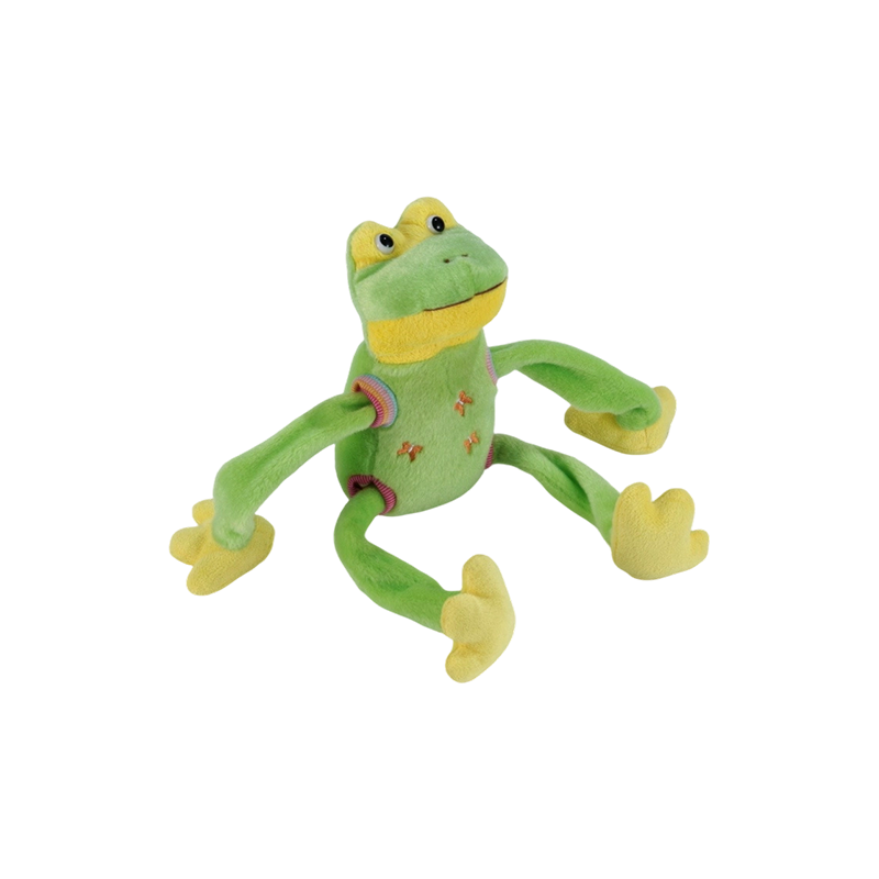 STA0876-1 Juguetes de peluche estilo cinco de Shaking Farm – vaca, rana, pato, perro, cerdo