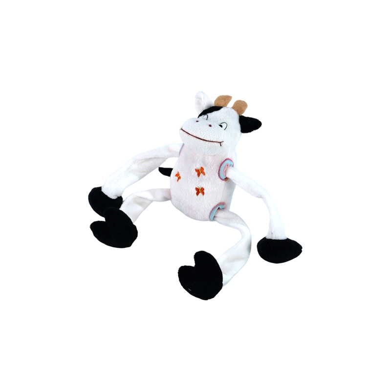 STA0876-1 Juguetes de peluche estilo cinco de Shaking Farm – vaca, rana, pato, perro, cerdo