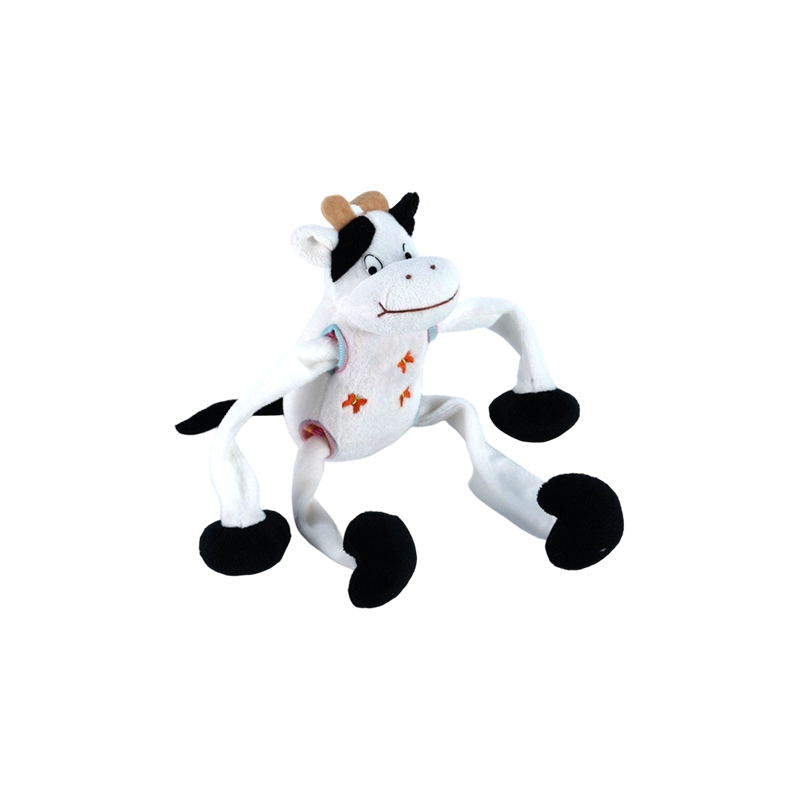 STA0876-1 Juguetes de peluche estilo cinco de Shaking Farm – vaca, rana, pato, perro, cerdo