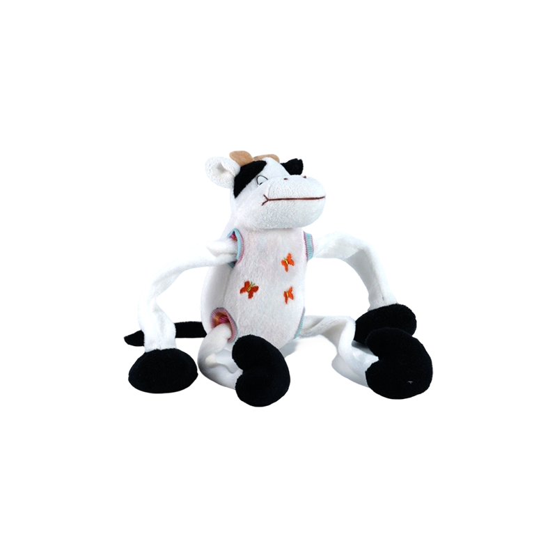 STA0876-1 Juguetes de peluche estilo cinco de Shaking Farm – vaca, rana, pato, perro, cerdo