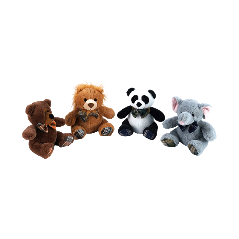 STA01314-3 Juguetes de peluche de la serie Forest Kingdom (4 estilos estándar) – Elefante, León, Panda, Oso Marrón