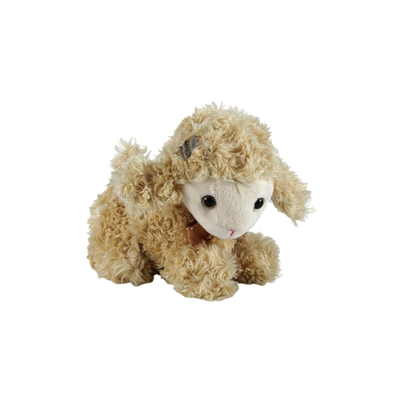 STA01341 Peluche de cordero en posición acostada de tres colores