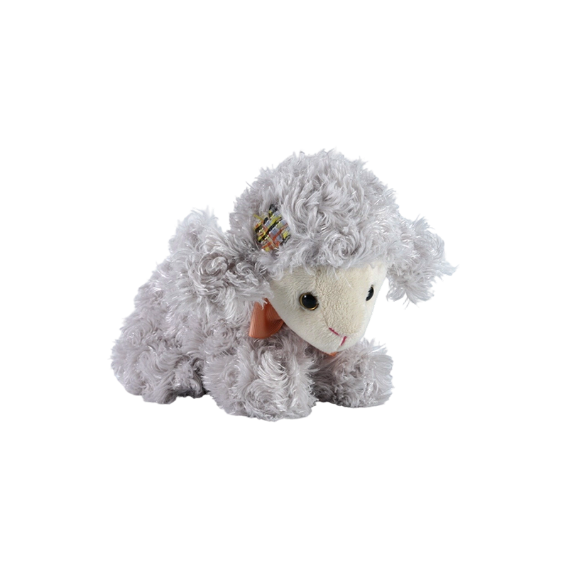 STA01341 Peluche de cordero en posición acostada de tres colores