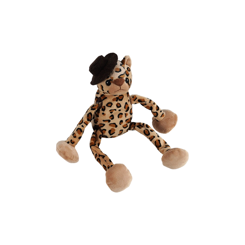 STA0876-1 Juguetes de peluche de seis estilos de Shaking Forest – leopardo, oso, tigre, león, mono, elefante