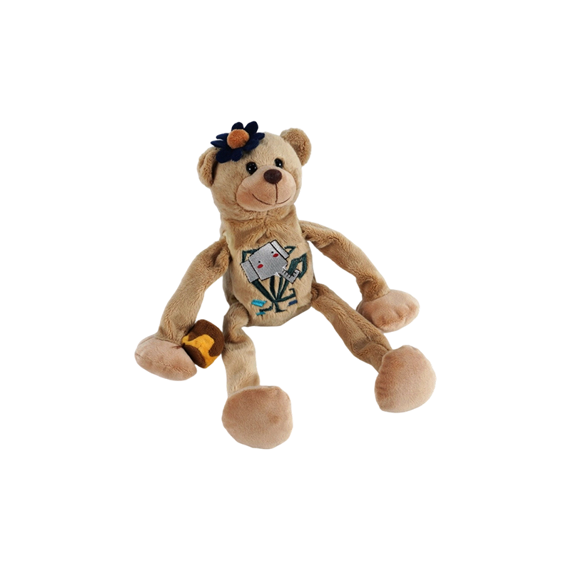 STA0876-1 Juguetes de peluche de seis estilos de Shaking Forest – leopardo, oso, tigre, león, mono, elefante