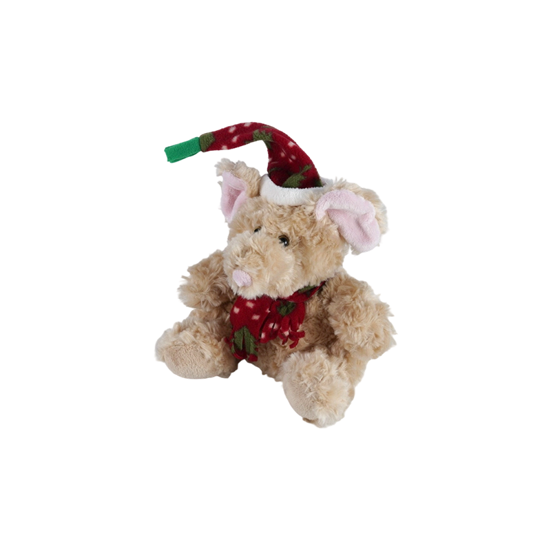 STA01314 Colección de juguetes de peluche de animales del bosque navideño — León / Elefante / Panda / Oso pardo