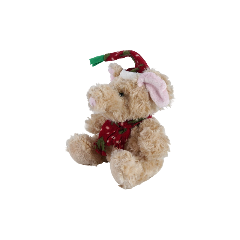 STA01314 Colección de juguetes de peluche de animales del bosque navideño — León / Elefante / Panda / Oso pardo
