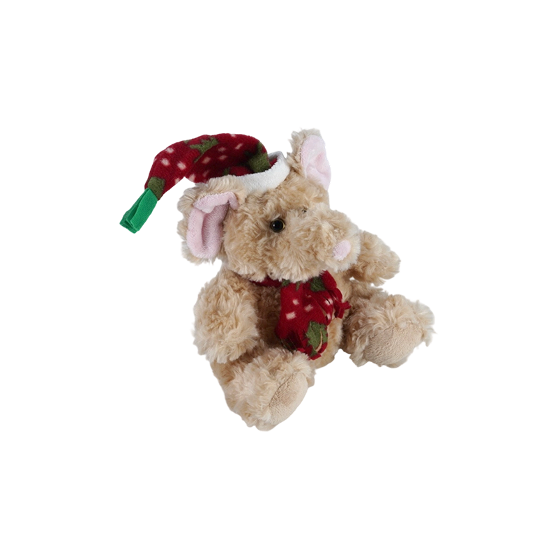 STA01314 Colección de juguetes de peluche de animales del bosque navideño — León / Elefante / Panda / Oso pardo