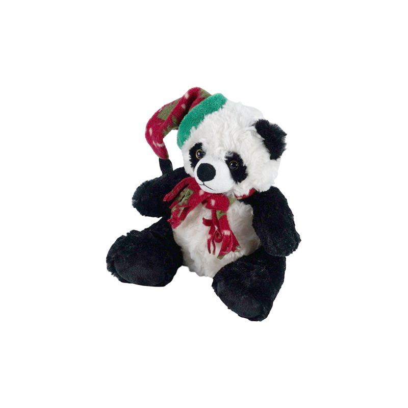 STA01314 Colección de juguetes de peluche de animales del bosque navideño — León / Elefante / Panda / Oso pardo