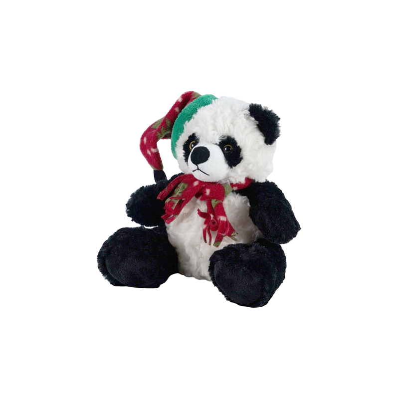STA01314 Colección de juguetes de peluche de animales del bosque navideño — León / Elefante / Panda / Oso pardo