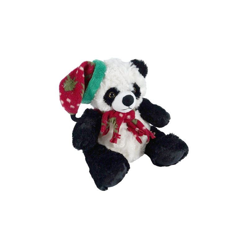 STA01314 Colección de juguetes de peluche de animales del bosque navideño — León / Elefante / Panda / Oso pardo