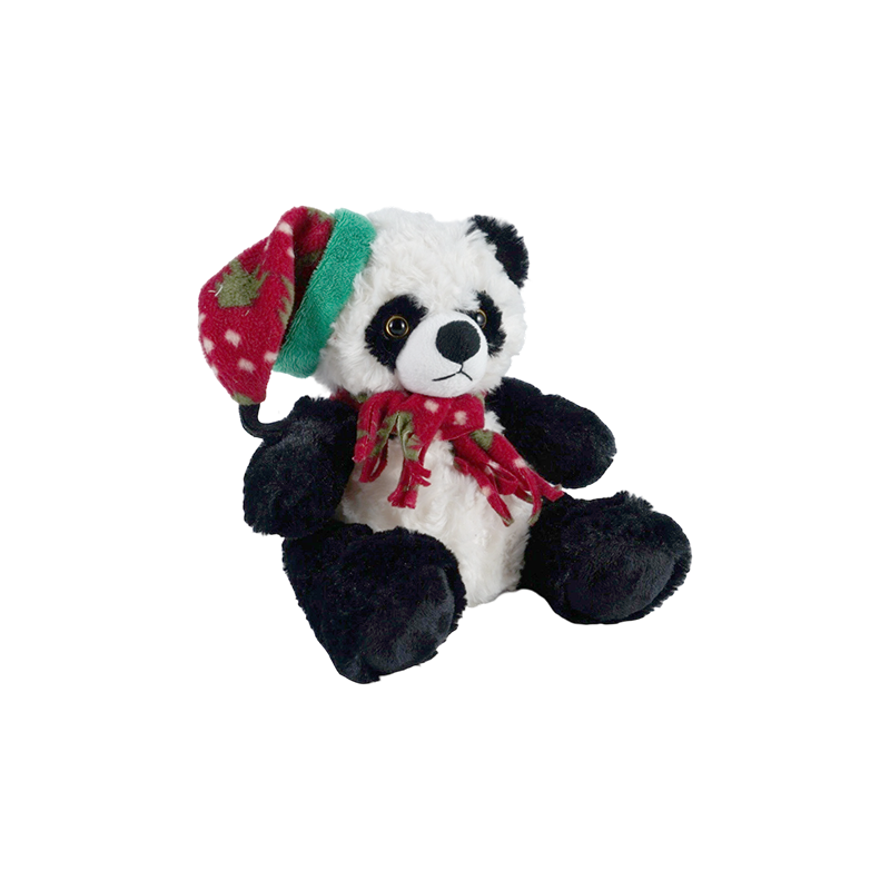 STA01314 Colección de juguetes de peluche de animales del bosque navideño — León / Elefante / Panda / Oso pardo