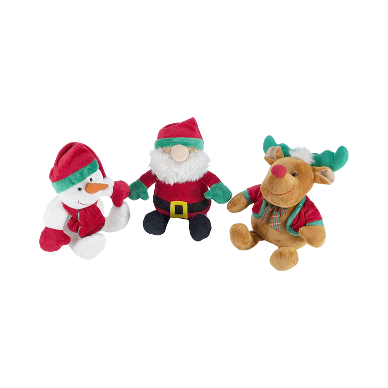 STA01177-1 Trío de juguetes de peluche navideños clásicos medianos