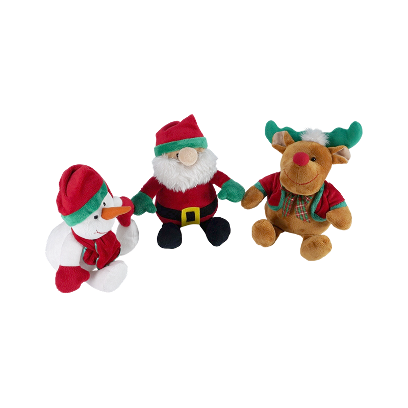 STA01177-1 Trío de juguetes de peluche navideños clásicos medianos