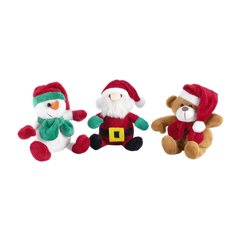 STA01177-2 Trío de juguetes de peluche navideños clásicos pequeños