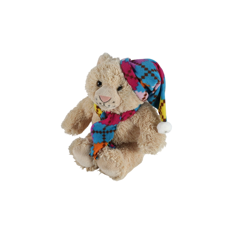 STA01366 Juguetes de peluche de la serie de bufandas de colores – Mono, Tigre, Oso