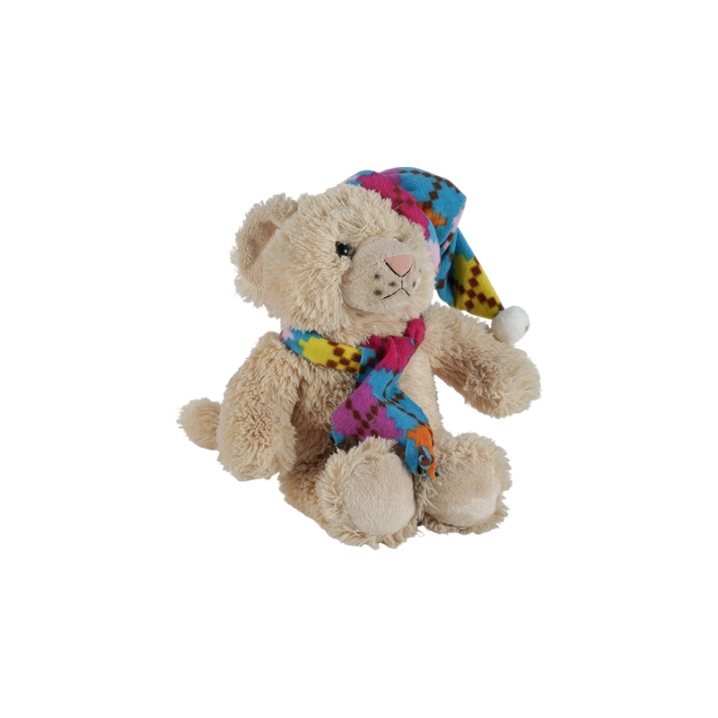 STA01366 Juguetes de peluche de la serie de bufandas de colores – Mono, Tigre, Oso