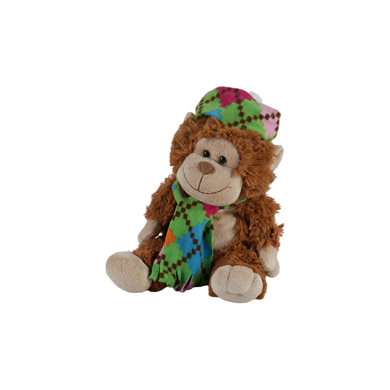 STA01366 Juguetes de peluche de la serie de bufandas de colores – Mono, Tigre, Oso