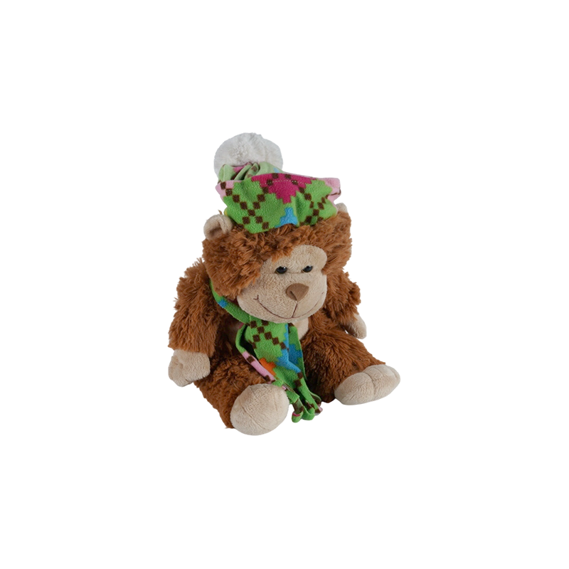 STA01366 Juguetes de peluche de la serie de bufandas de colores – Mono, Tigre, Oso