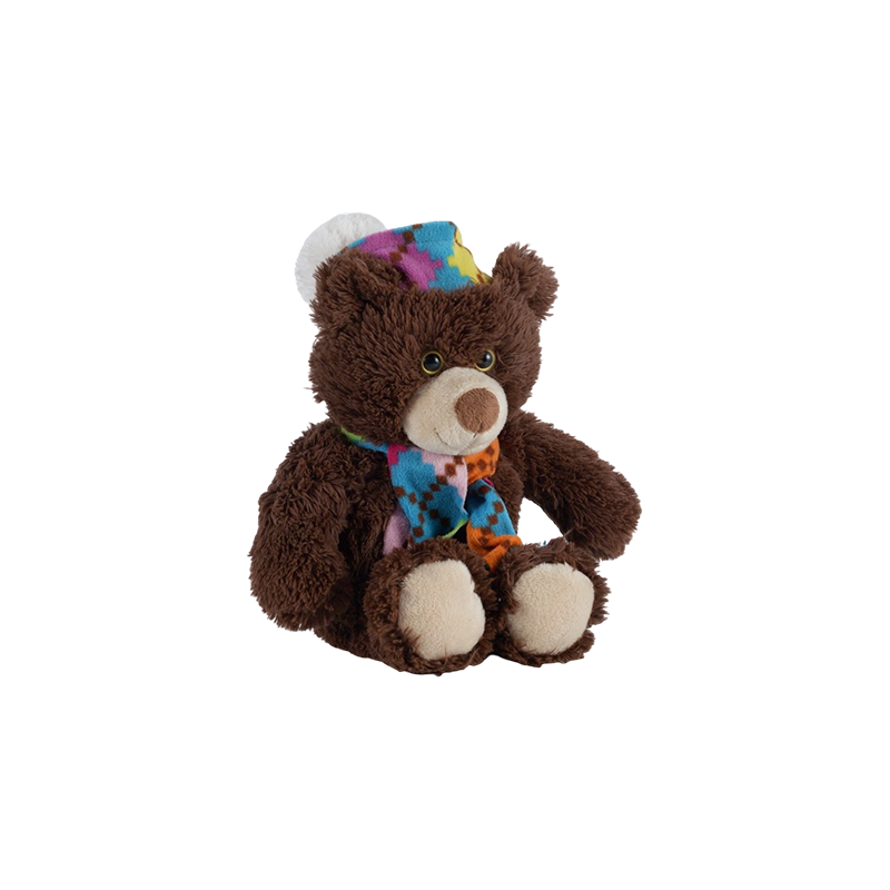 STA01366 Juguetes de peluche de la serie de bufandas de colores – Mono, Tigre, Oso