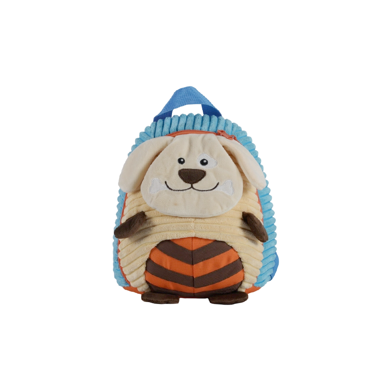 Mochila para niños con forma de cachorro de pana de lana fina para niños