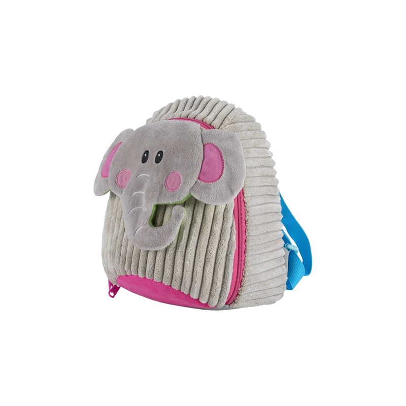 Mochila infantil para niños con forma de elefante y pana de lana fina