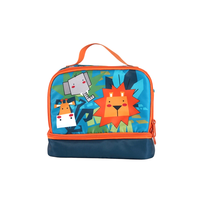 Bolsa de almuerzo para niños con estampado de león de tela Oxford