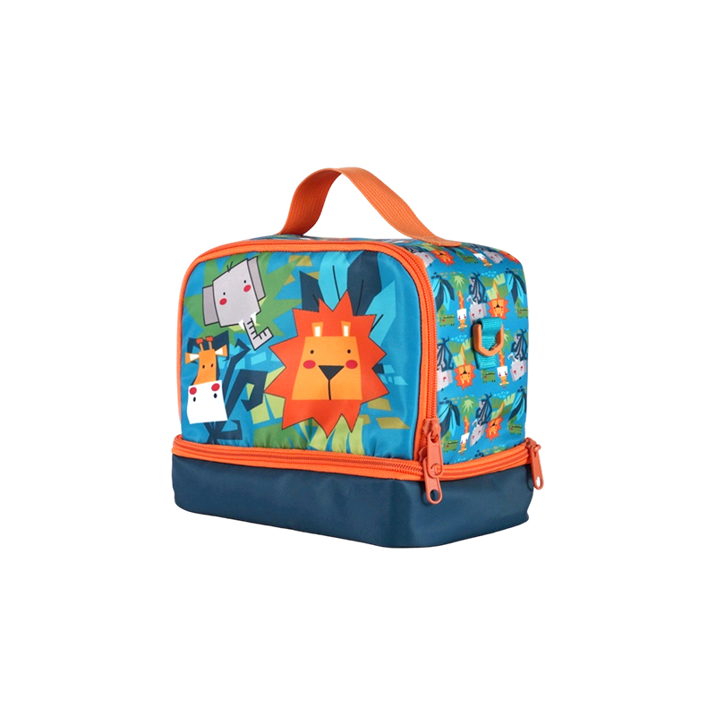 Bolsa de almuerzo para niños con estampado de león de tela Oxford
