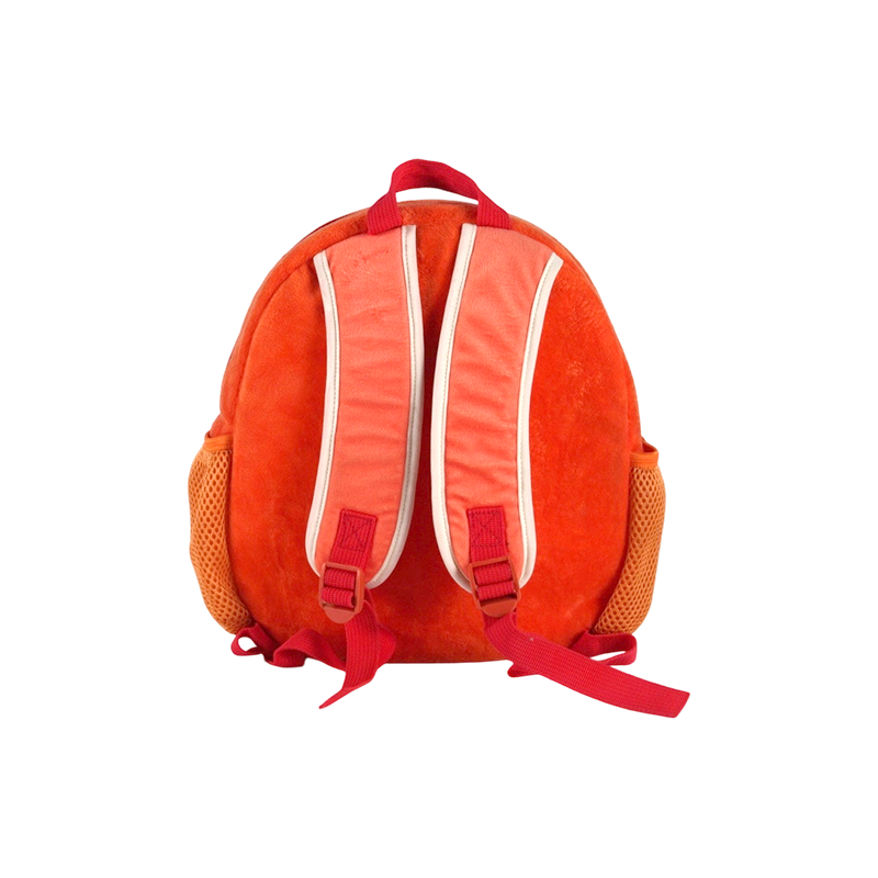 Mochila infantil de tela de felpa con estampado de mono (súper suave)