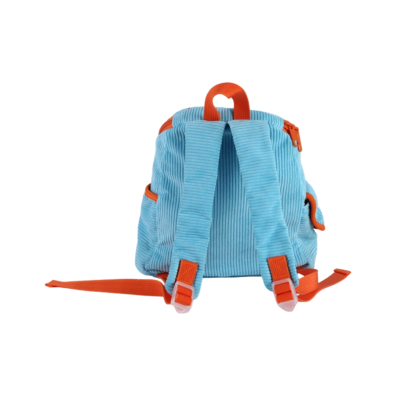 Mochila infantil con estampado de pajarito de pana