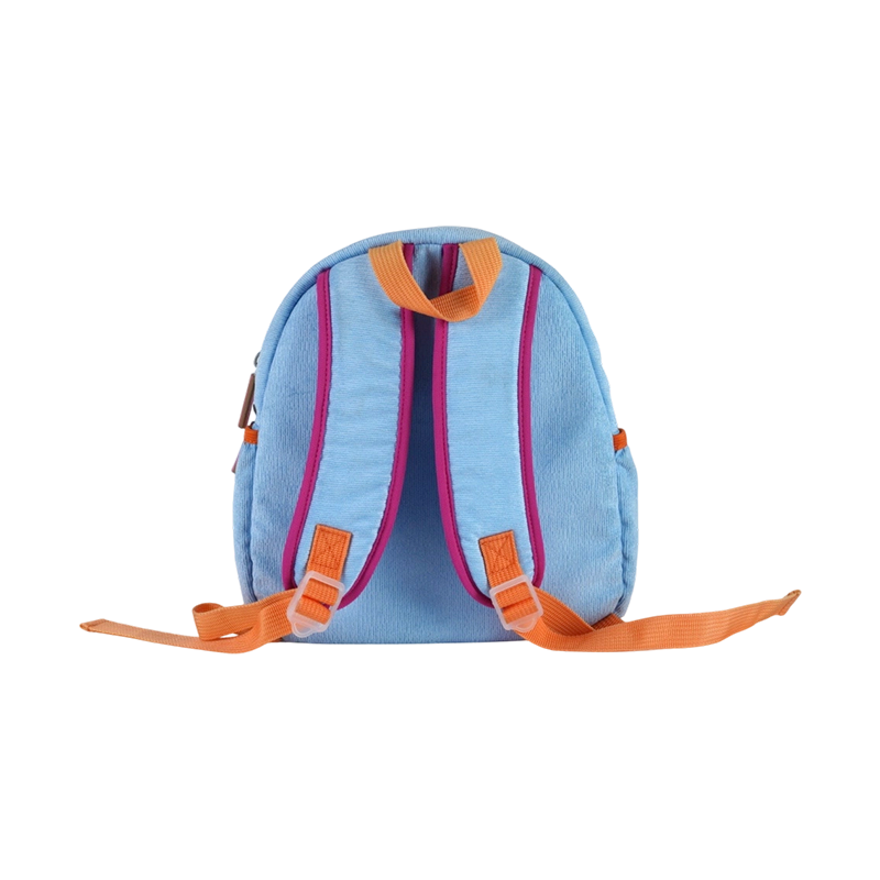 Mochila infantil con estampado floral y de pájaros (pana)