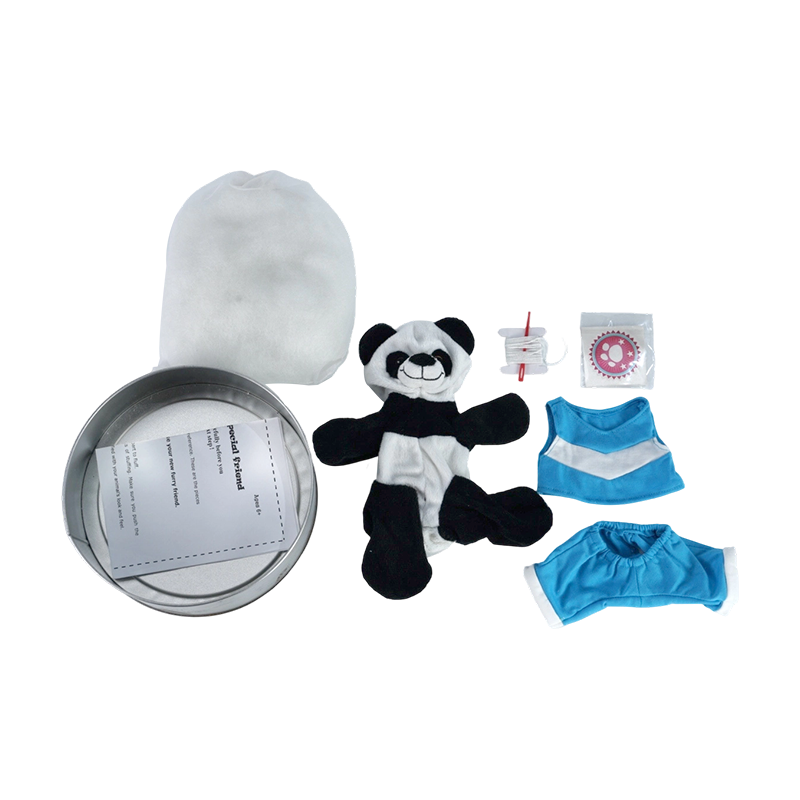 Kit de manualidades para hacer peluches de panda deportivo y bricolaje