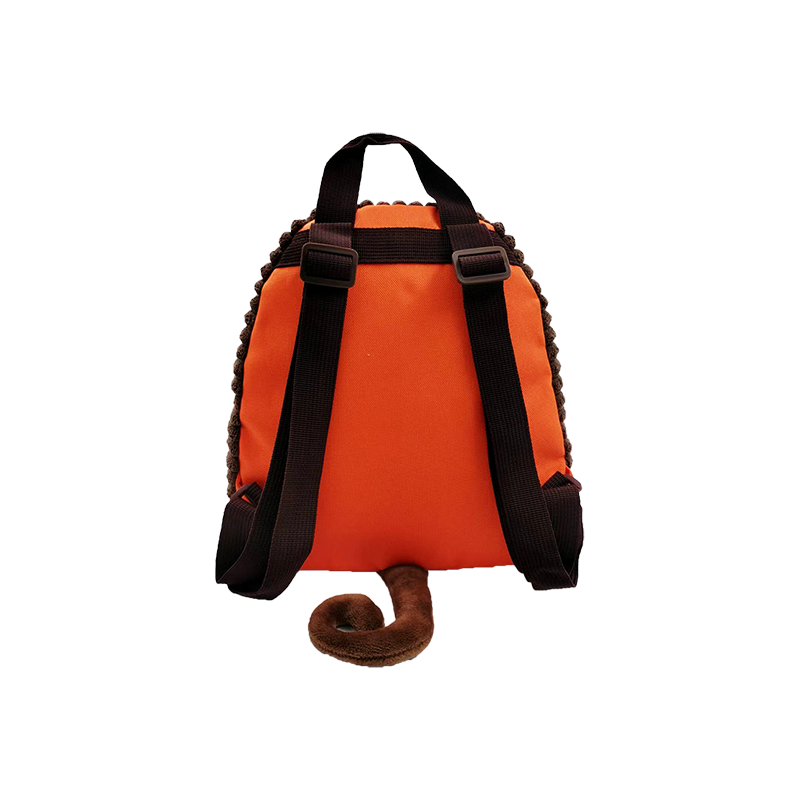Mochila infantil de lana fina con forma de mono de pana para niños
